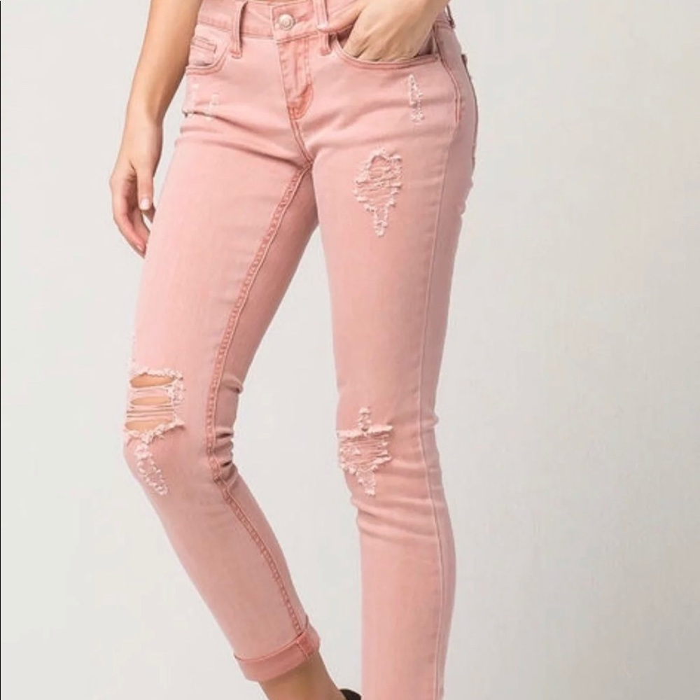 Ripped cuffed jeans size 5